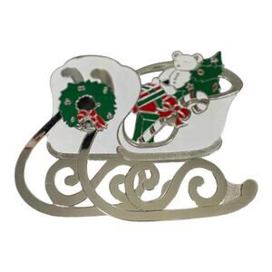 Vintage WM. A. Rogers Holiday Sleigh Trivet/Hotplate Made In Japan